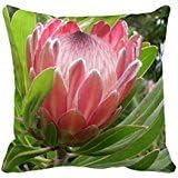 Pillowcase Two Sides Decorative Cushion Cover Pillowcase 18"X18" Red Protea Throw Pillow cover