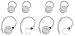 Zotech 10 pcs Set 4 Earhooks 2 Small 2 Medium 2 Large Eargels for Motorola Elite Flip HZ720 HX550 H19txt H19 H17txt H17 H525 H520 Boom 89605N Bluetooth Headset Ear Hooks Loops Clips Ear Gel Tip