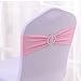 SheYang 50PCS Stretch Chair Sashes Bows Elastic Chair Bands with Buckle Slider Sashes Bows for Wedding Hotel Banquet Birthday Party Decorations (50PCS, Pink)