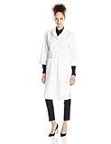 Dickies Women's Button Notched Collar and Lapel Front Dress, White, XX-Large