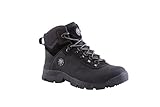KINGSHOW Men's 1552-1 Waterproof Black Rubber Sole Work Boots 12 M US