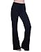 HDE Womens Cotton Pajama Pants Wide Leg Sleepwear Casual Loose Lounge PJ Bottoms,Black,Medium