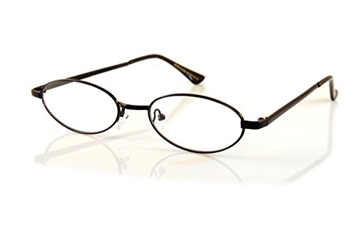 FBL Vintage Slim Wide Oval Flat Lens Clear Eye Glasses A176