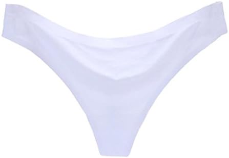Invisible Underwear Briefs - Anxinke Women Sexy Lingerie G-Strings Seamless Crotch Panties (L, White)
