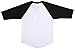 Hat and Beyond Kids Raglan 3/4 Sleeveless Baseball T-Shirts Baby (XS (3-4 Yrs 4T), White/Black)