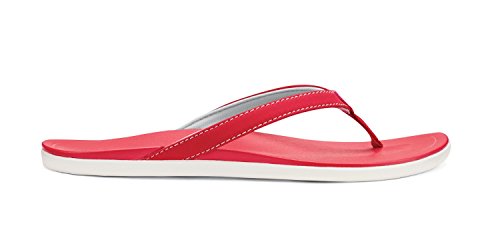 Olukai Hoopio - Womens Comfort Sandal Ohia Red/Ohia Red - 8