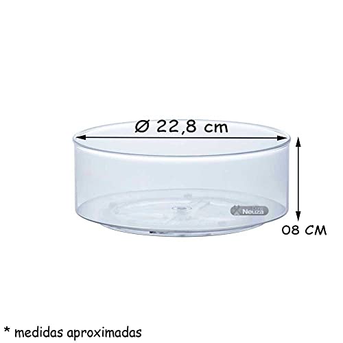 Paramount Plásticos Organizador Redondo Giratório, Transparente, 22,8x8
