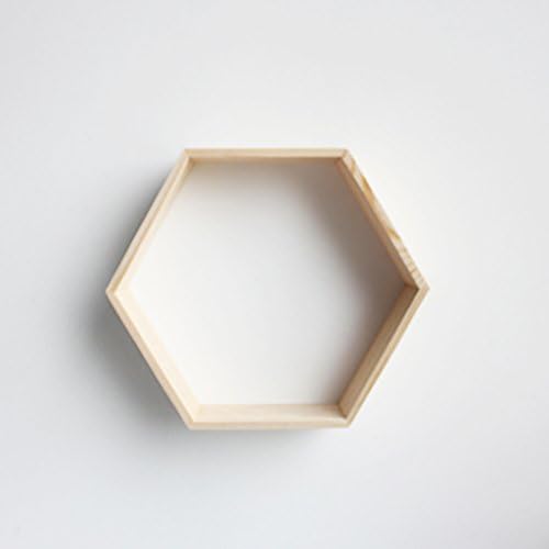 CYJZ® Shelves, Hexagonal Honeycomb Shelf Creative Lattice Solid Wood Wall 30*35*18cm Strong bearing capacity (Color : #5)