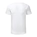 Aiyino Mens Summer Casual V-Neck Button Cuffs Cardigan Short Sleeve T-Shirts L White