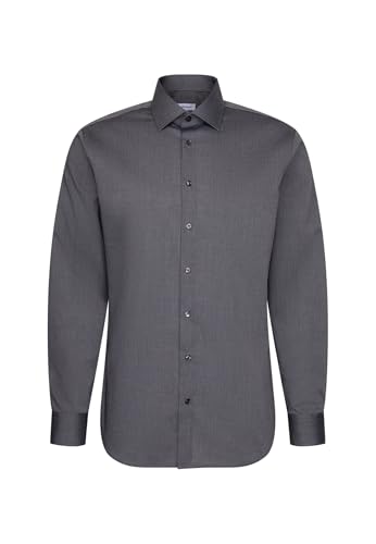 Chemise business homme Seidensticker - coupe ajustée - sans repassage - col Kent - manches longues - 100 % coton