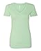 Next Level Women's Lightweight V-Neck Jersey T-Shirt, XX-Large, Mint