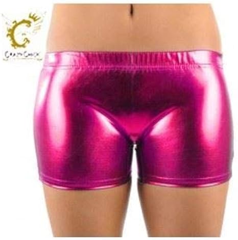 pink pvc shorts