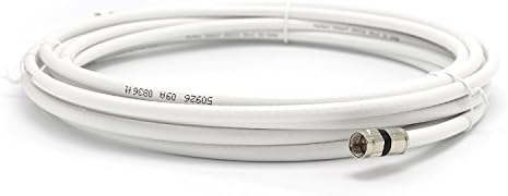 Coaxial Cable RG6, 6 Feet, Coax, White cable , Digital Audio / Video cable, coaxial cable with two male F-pin Male connectors