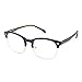 Cyxus Blue Light Blocking TR90 Lightweight Glasses,[Clear Lens] Anti Eye Fatigue Headaches Better Sleep Eyewear (Matte Black Wood Grain Semi-Rim Frame)