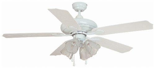 52inch aloha housewares White ceiling Fan with remote (759590745135)