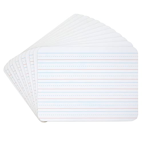 Juvale 12 Pack Lined Double Sided Dry Erase Board for Kids, Individual