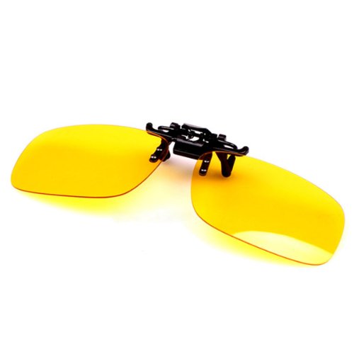 THG Yellow UV400 Polarized Sunglasses Clip On Boys Girls Unisex Glasses For Driving Fishing Skiing Walking Outdoor Sport