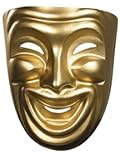 Disguise Costumes Gold Comedy Mask, Adult