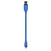 dCables Bendy & Durable Short Micro USB Charging Cable - 7 Inch - Blue - for Android