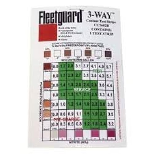 FleetGuard Coolant Test Kit Strips 3 Way Each CC2602B in Bahrain Whizz Coolant