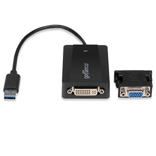gofanco USB 3.0 to DVI or VGA Video Graphics Card Adapter for Multiple