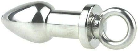 Bondage Masters Butt Plug Metal Tunnel Plug with Removable Core Plug, Silver, 2 Count (Pack of 1) - Image 3