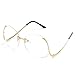 Pro Acme Fashion Vintage Oversized Clear Lens Women's Rimless Sunglasses (Clear/Coating Lens, As Shown)