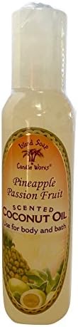 Island Soap & Candle Works Scented Coconut Oil, 4.5oz., Pineapple Passion Fruit