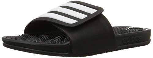 adidas Performance Men's Adissage 2.0 M Stripes Sandals,Black/White/Black,8 M US