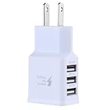 Coohole US Travel 5V 2A 3Ports USB EU Wall AC Adptive Fast Charger Adapter For Samsung