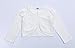 SMILING PINKER Little Girls' Long Sleeve Lace Bolero Cardigan Shrug(7-8 Years,Ivory)