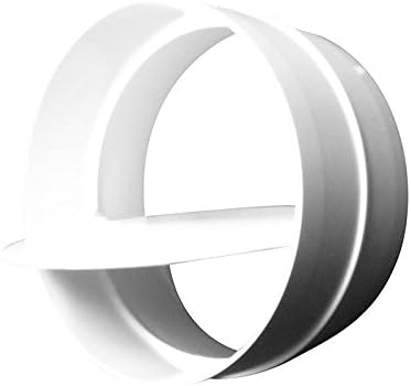 4" 5" 6" inch Plasic Backdraft damper - Connector with back draft damper for round ducting (4")