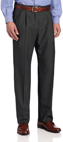 Ascott Browne Men's Big-Tall Expander Pleat Front Pant, Charcoal, 58