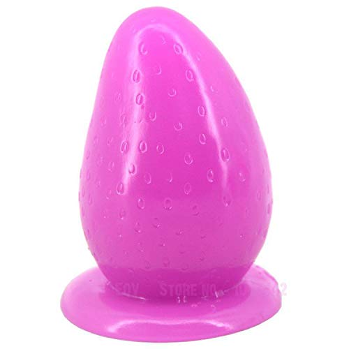 Better Vibratos Hot Sales 7.5Cm Huge Anal Plug Suction Cup Strawberry Big Balls Anus Massage Jelly Stuffed Stopper Fun Toys Butt Plug. Purple Color,vibratos Women Erotic Nice Strong