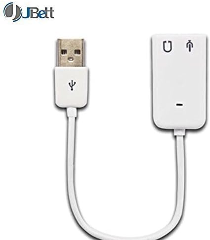 [Lifetime Warranty] JBett 7.1 Channel USB External Sound Card Audio Mic Adapter USB Poweted Mode Highly Flexible Audio Interface Plug&amp;Play Compatible All Operating System W/out Driver for Mac/Windows