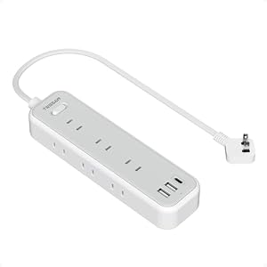 TESSAN 延長コード 50cm 薄型 短い 電源タップ usb たこあしコンセント9個AC口 2個type-Aポート 1個USB-Cポート