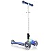 Globber Elite 3 Wheel Folding Adjustable Height Scooter with LED Lights (Dark Blue LED Deck)