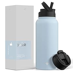 JoyJolt Triple Insulated Water Bottle with Straw