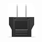 US-Plug-Adapter-European-to-USA-Adapter-Unidapt-Small-European-to-American-Outlet-Plug-Adapter-EU-to-US-Adapter-Universal-Input-EuropeAsia-to-USACanada-Travel-Power-Plug-Adapter-1-Pack-Black