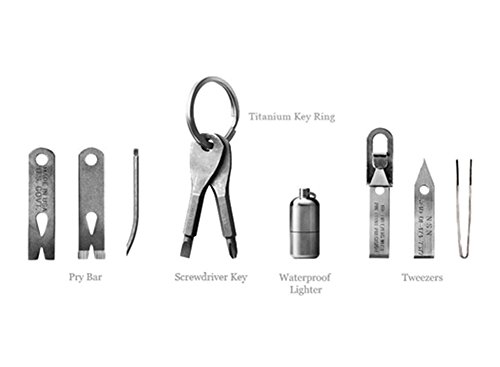 Pocket Tool Mini Tool Screwdriver Set 2 Key Stainless Steel Keychain EDC Outdoor Multifunction Keychain (White)
