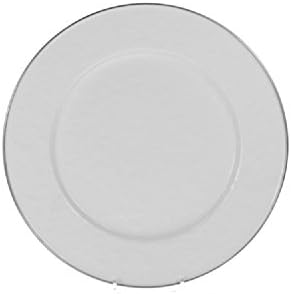 Golden Rabbit Enamelware, 4pc Dinner Plate Set, White, 10½ inch Dinner Plate