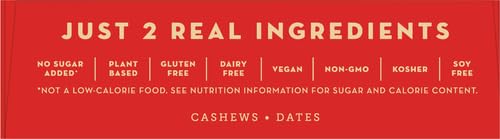 LARABAR CASHEW COOKIE, FRUIT AND NUT BARS, GLUTEN FREE AND VEGAN, 10.2 OZ, 6 CT