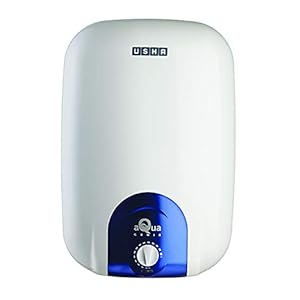 Usha Aquagenie 10 LTR 2000-Watt 5 Star Storage Water Heater (Cyan)