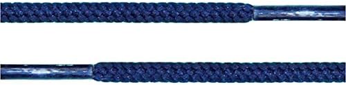 Trudy Shoelace Round Shoelaces 3/16" Solid Colors for All Shoe Types 24 colors-Navy36"