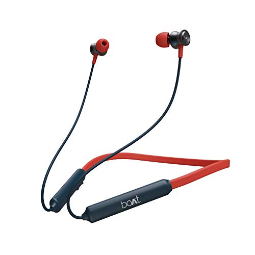 boAt Rockerz 185 Wireless Neckband with BT v5.0, Immersive Audio, Dual Pairing, IPX4 Water Resistance, Magnetic Earbuds,