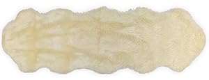 Image of Nouvelle Legende Faux Fur Sheepskin Premium Rug Duo (23 in. X 73 in.) White