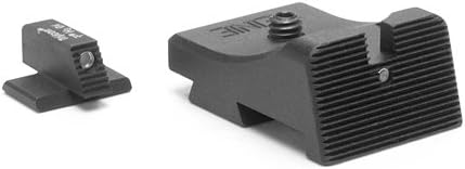Heinie #3005P Dovetail 1911 SlantPro Straight Eight (2Dot) Night Sight Set (Front & Rear)