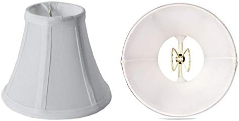 Mestar Decor Set of 2 Mini Bell Lamp Shade Lampshade 5"H Clip On Style for Chandeliers Wall Sconces Accent Lamps Beautiful Lighting Decor (White)
