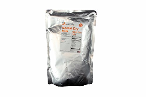 Hormone-Free USDA Nonfat Dry Milk Powder 40 Serving Pouch. 10+ Shelf Life Condensed Powdered Milk - rbGH Free