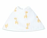 aden by aden + anais Burpy Bib, 100% Cotton Muslin, Soft Absorbent 4 Layers, Multi-Use Burp Cloth and Bib, 22.5” X 11”, Single, Safari Friends - Giraffes